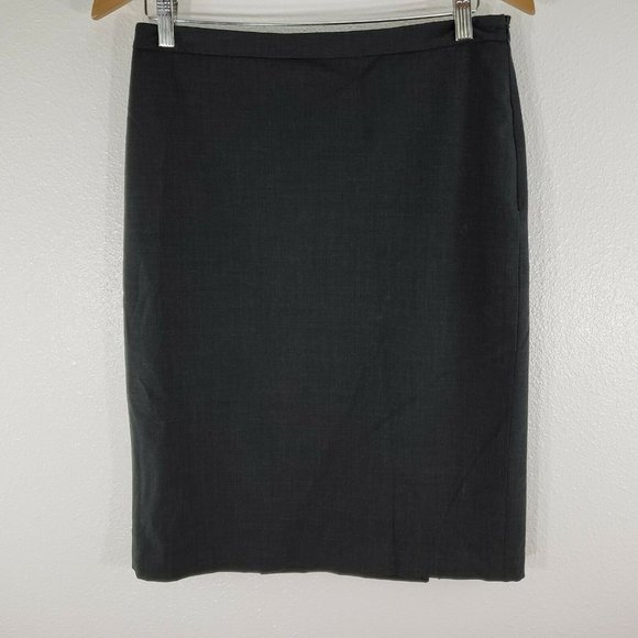 BCBG MaxAzria Womens Knee Length Pencil‎ Skirt Gray - Picture 3 of 6